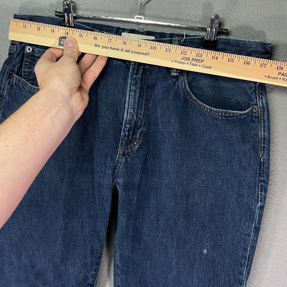 Gap 1969 Straight Leg Jeans Mens 32x32 Dark Blue Denim Classic Cotton - Picture 5 of 13